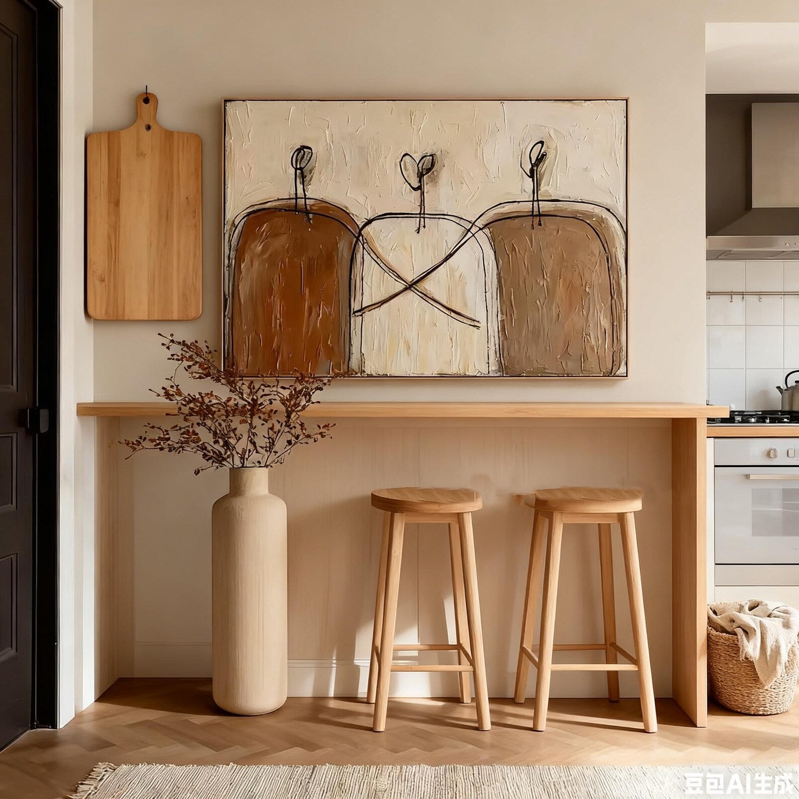 Textured Minimalist Silhouettes | Earth Hues