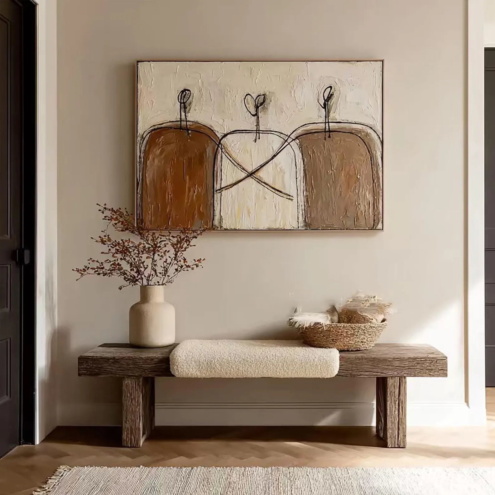 Textured Minimalist Silhouettes | Earth Hues