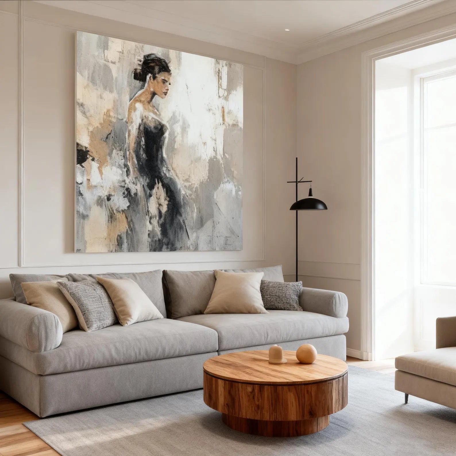 Textured Elegant Figure | Black Gray