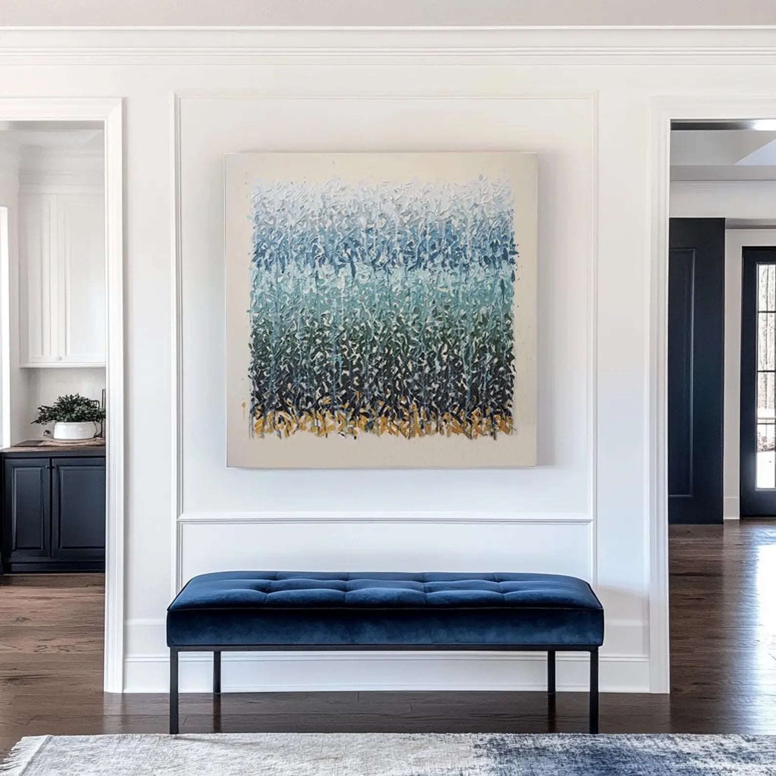 Textured Azure Gradient | Gilded Base