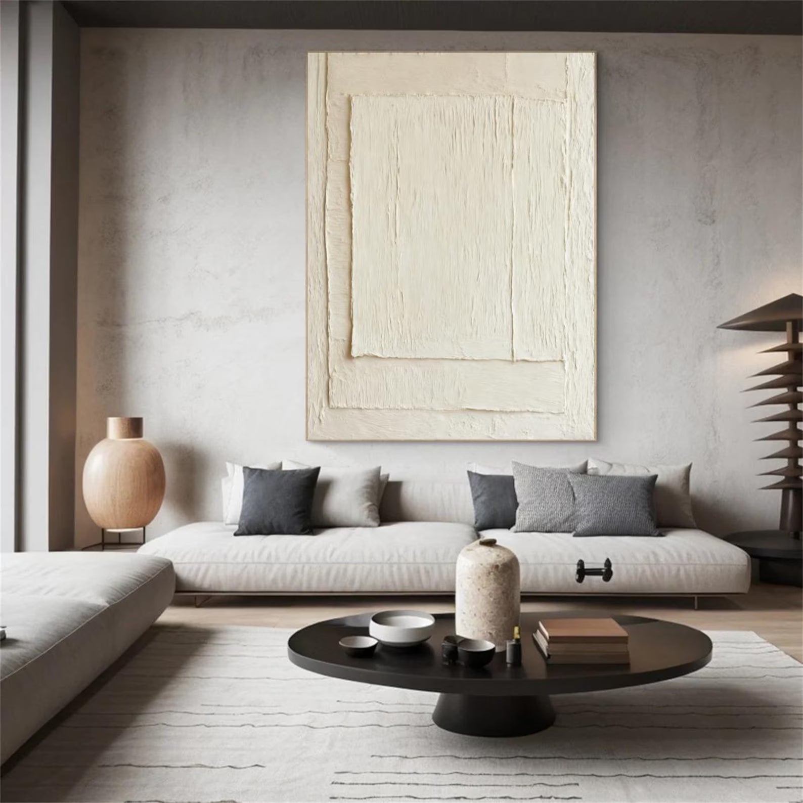 Textured Minimalist Grace | Cream Layers