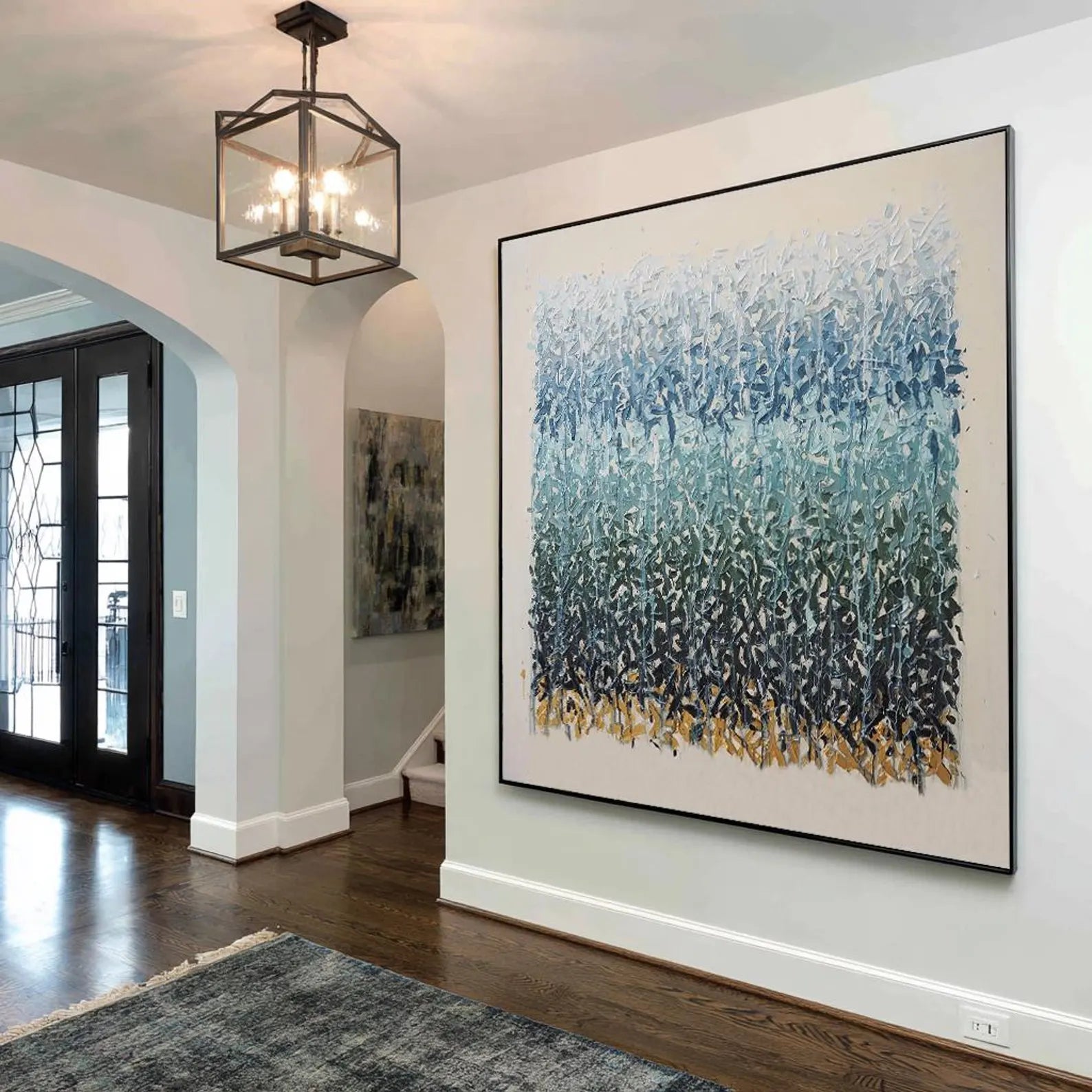 Textured Azure Gradient | Gilded Base