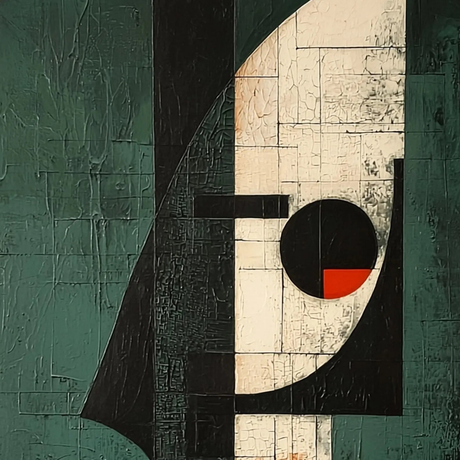 Textured Abstract Profile | Emerald Hues