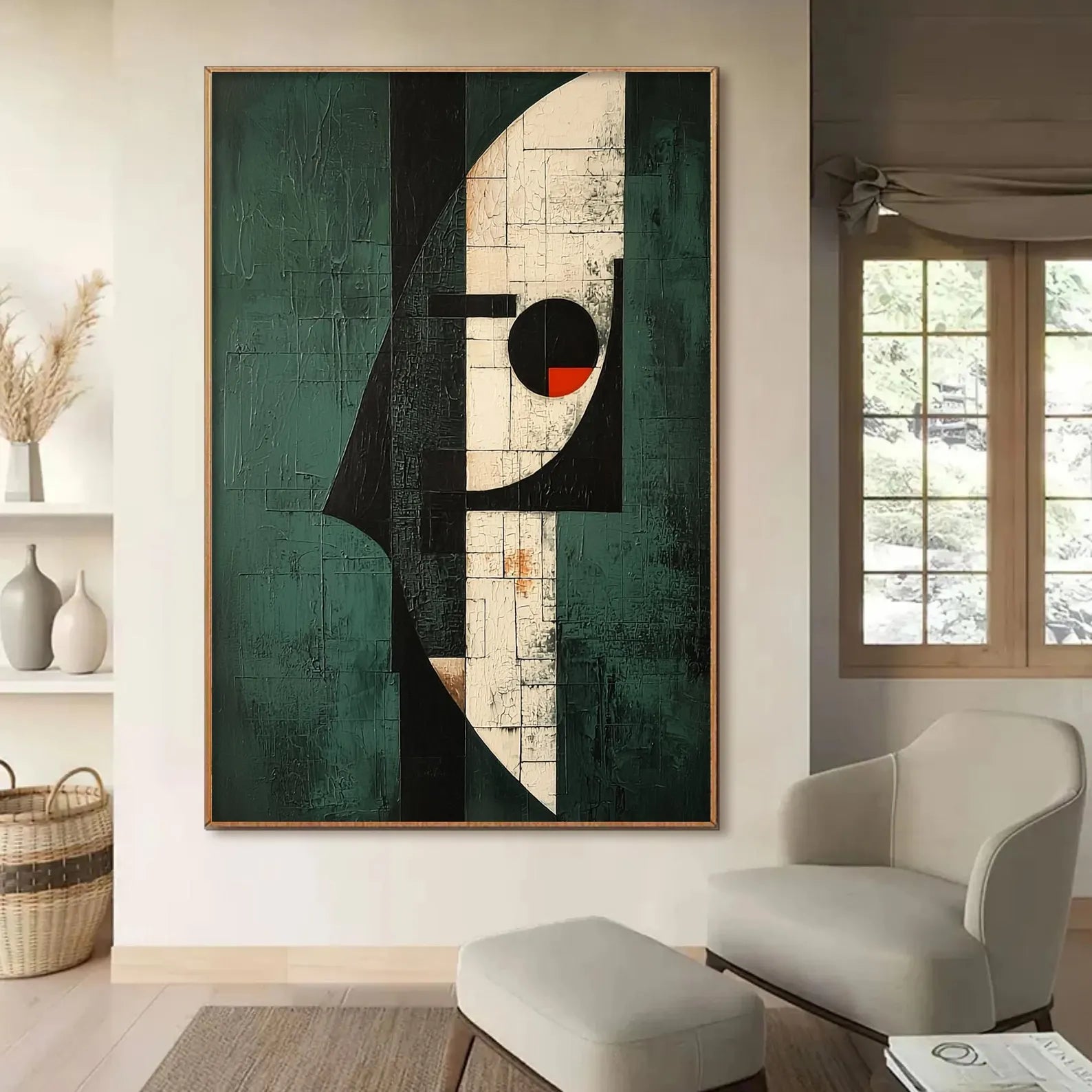 Textured Abstract Profile | Emerald Hues
