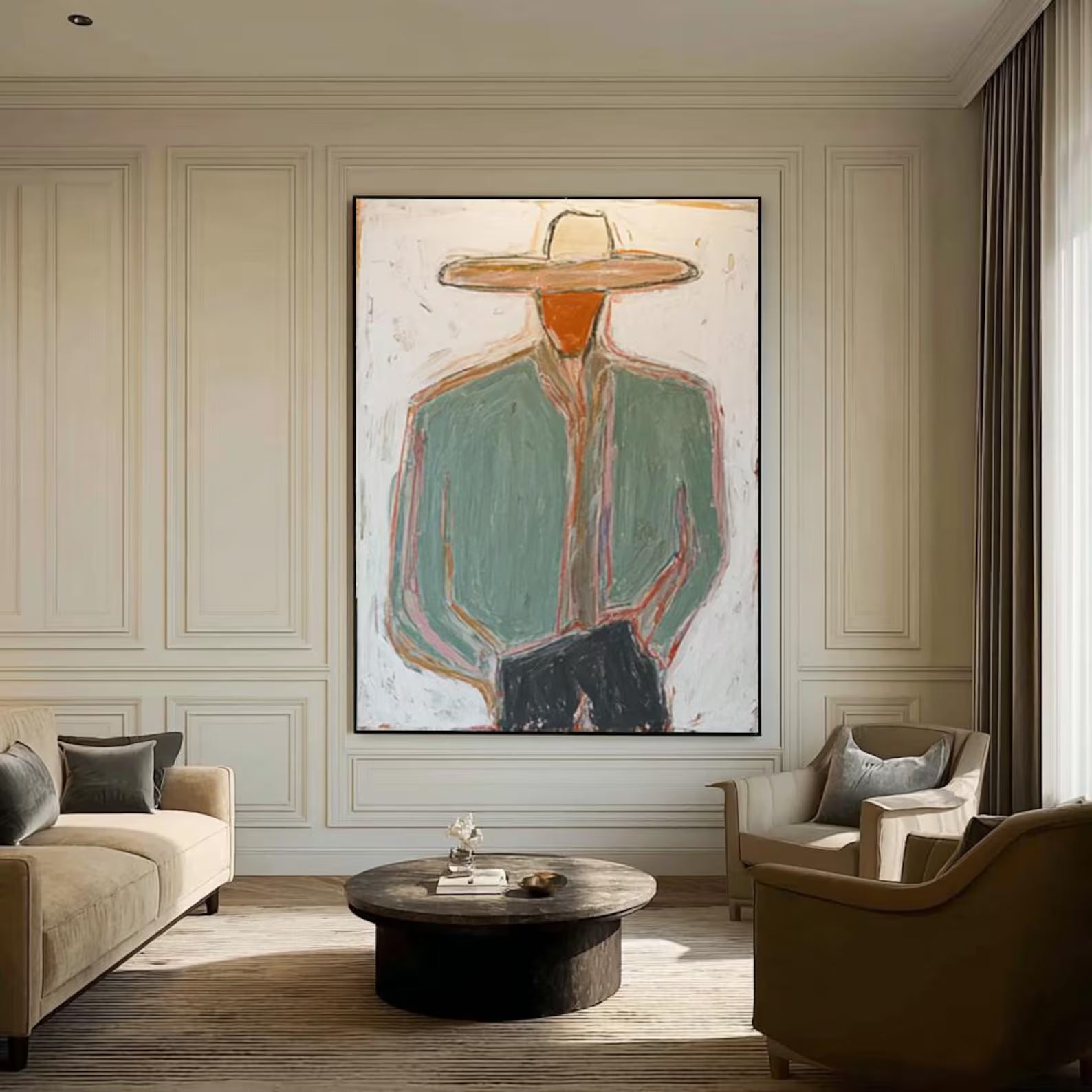 Textured Figural Leisure | Wide Brim