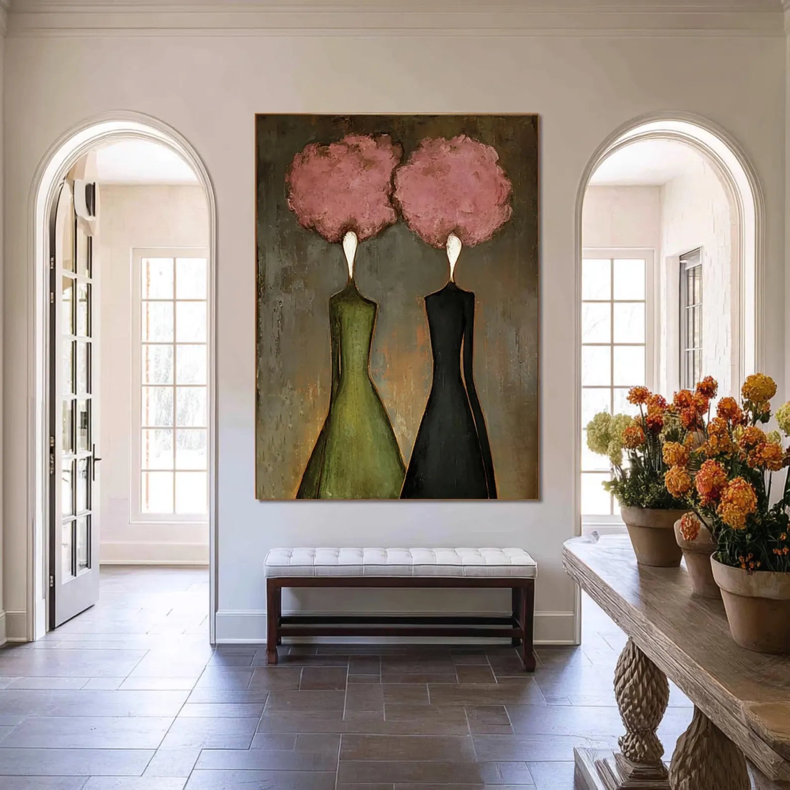 Textured Floral Duality | Pink Duo