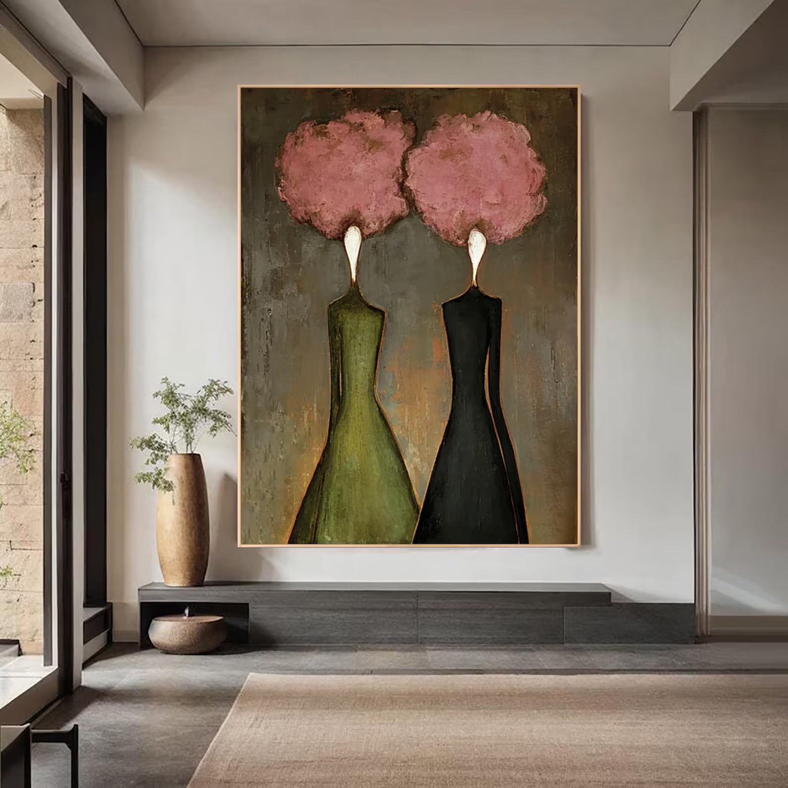 Textured Floral Duality | Pink Duo