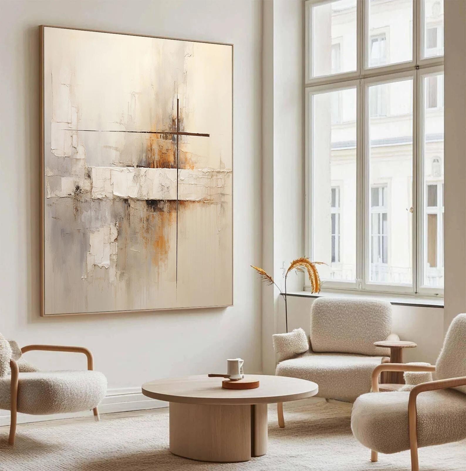 Textured Abstract Serenity | Warm Undertones