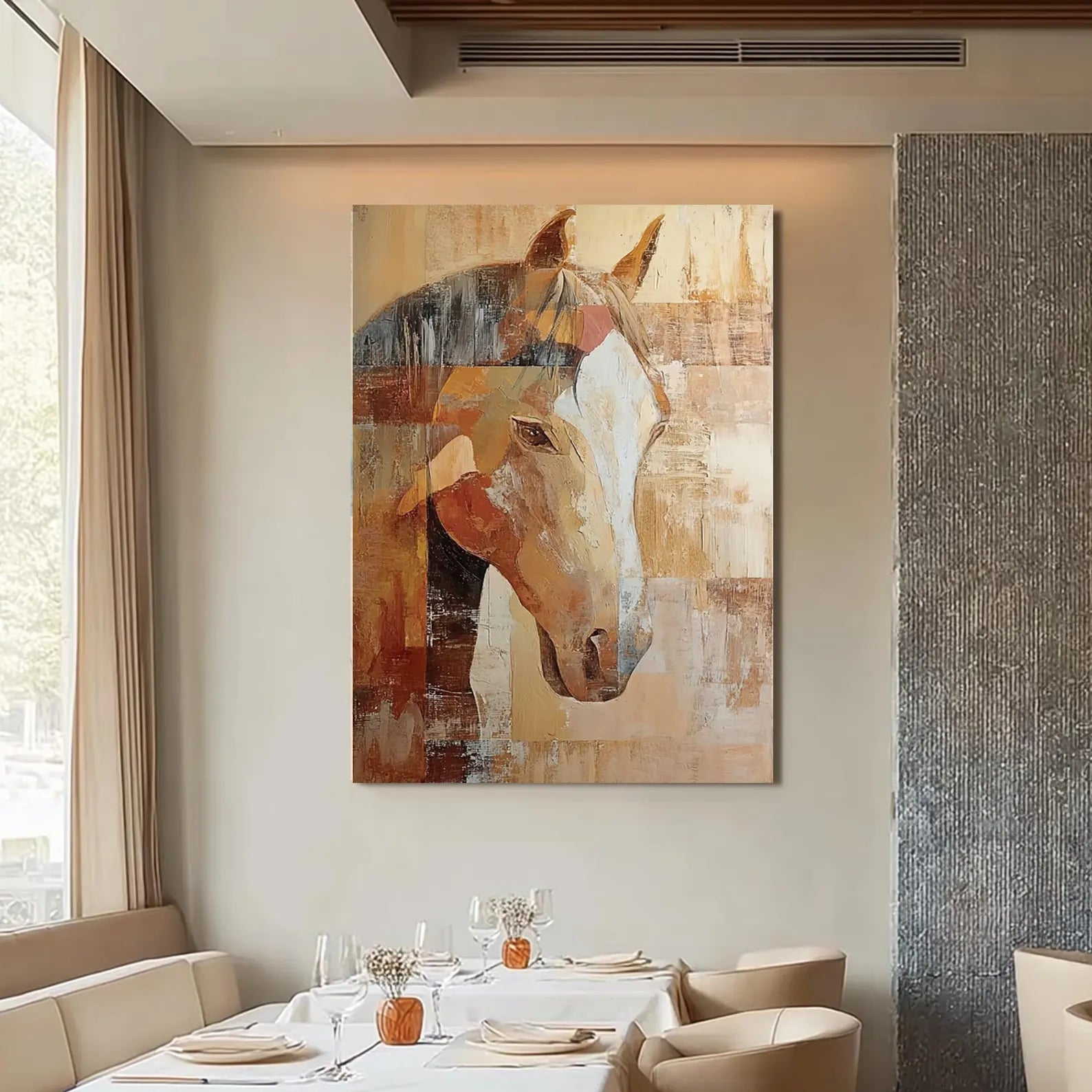 Textured Equine Opulence | Tawny Patchwork