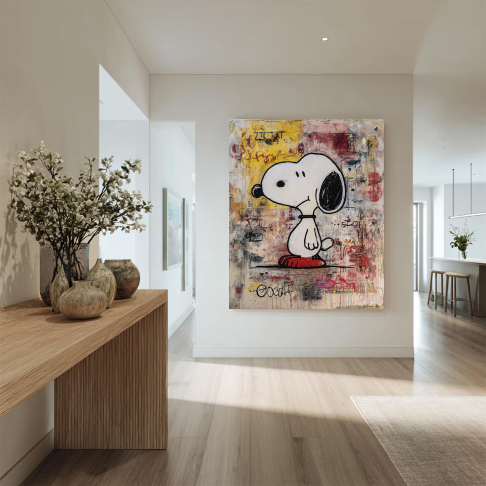 Textured Graffiti Charm | Snoopy Art