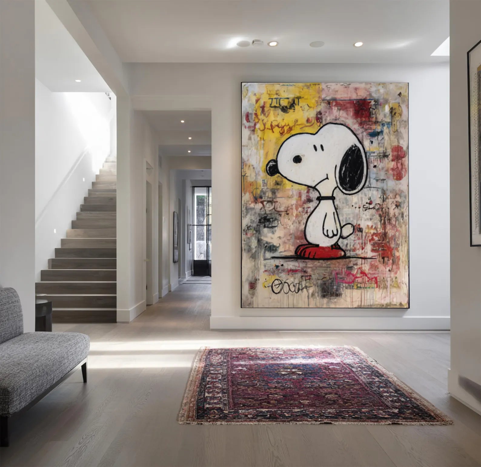 Textured Graffiti Charm | Snoopy Art