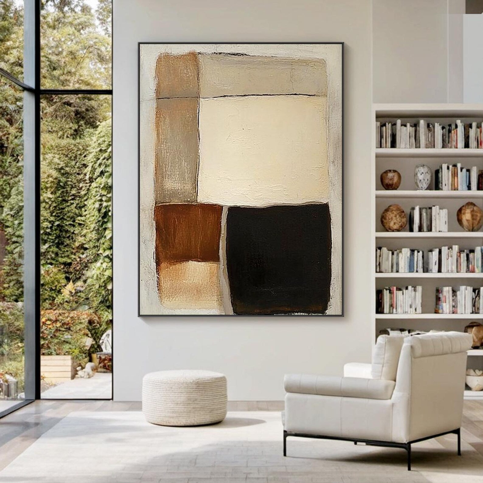 Textured Geometric Warmth | Beige Rhythm