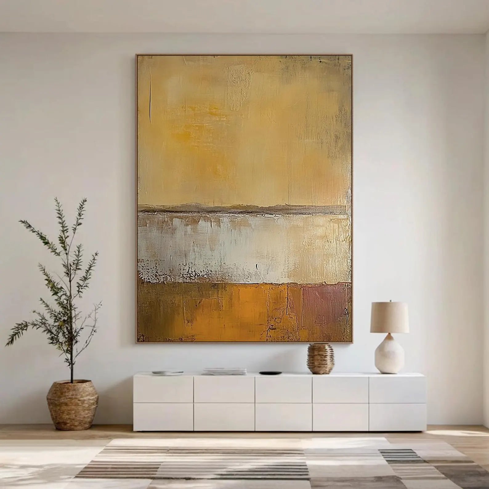 Textured Abstract Warmth | Gold Brown