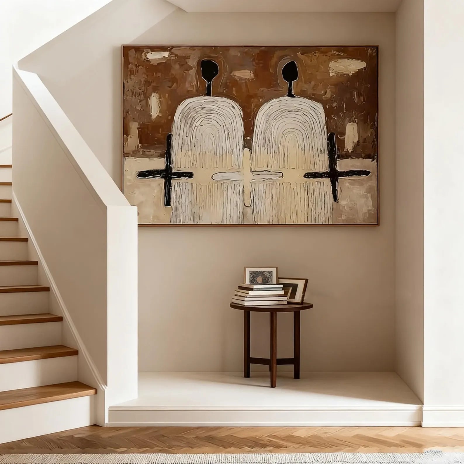 Textured Dual Silhouettes | Warm Hues