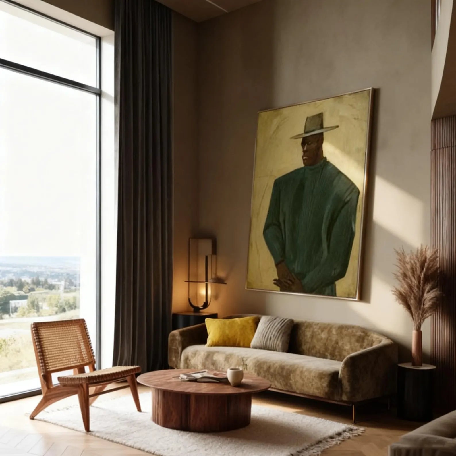 Textured Figure Sophistication | Green Attire