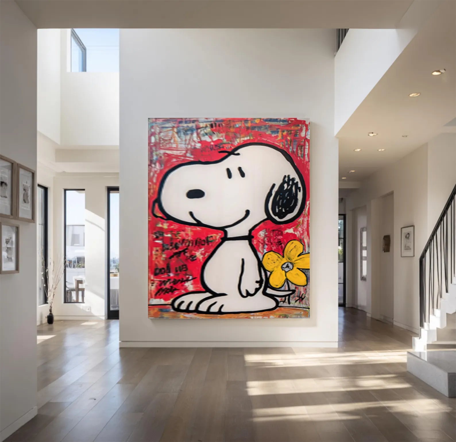 Strukturiertes rotes Graffiti | Snoopy Bloom