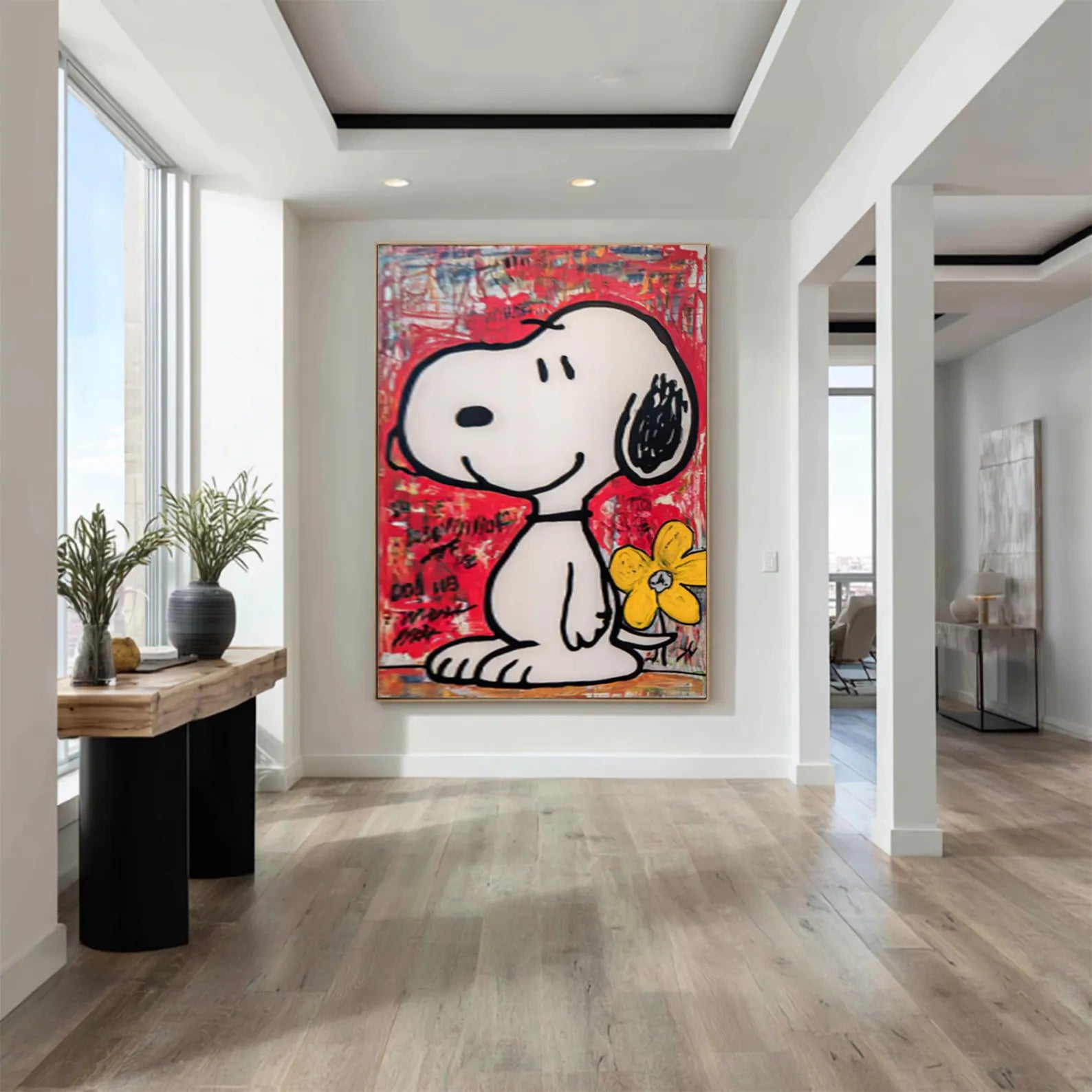 Textured Red Graffiti | Snoopy Bloom