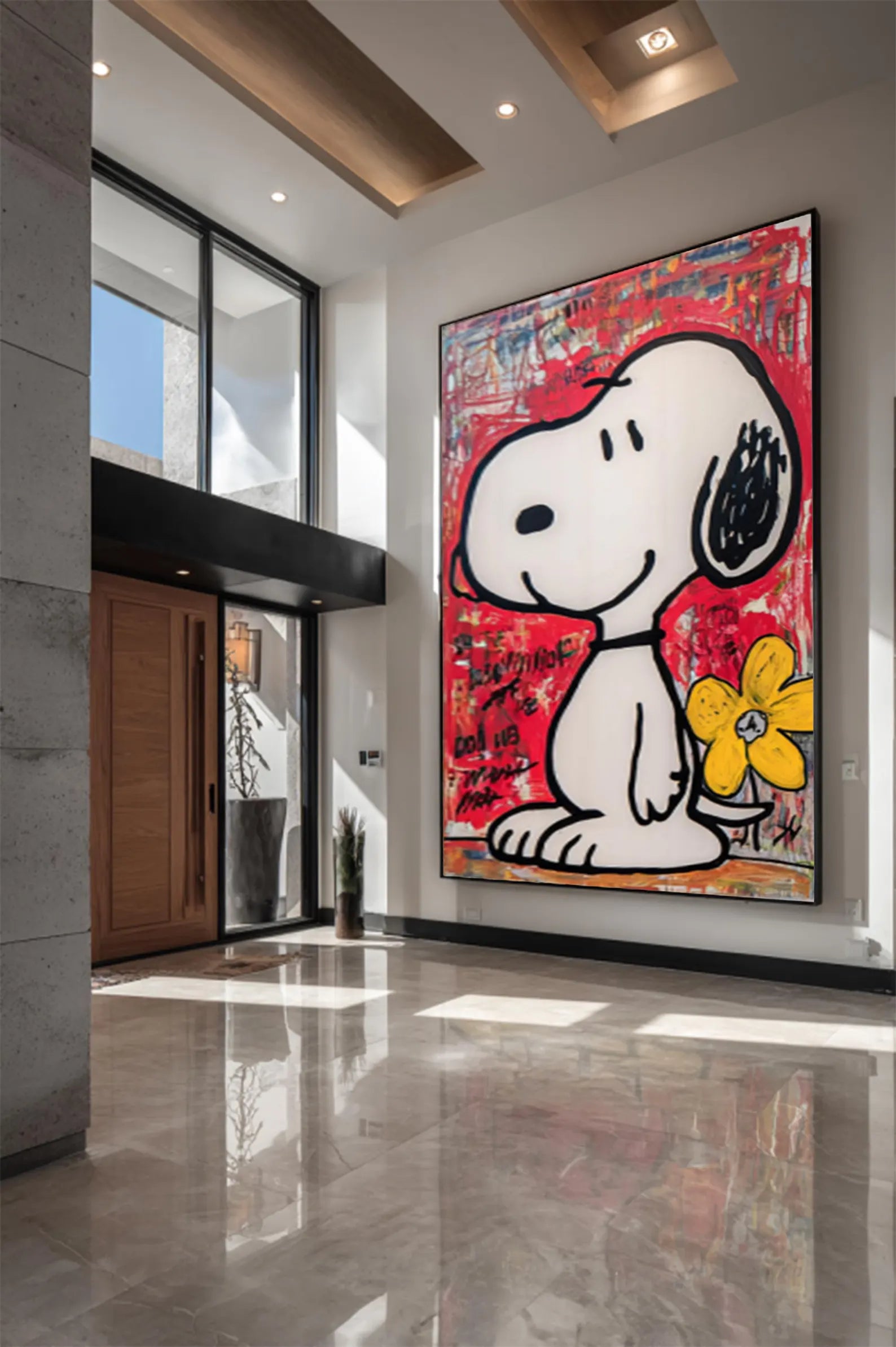 Strukturiertes rotes Graffiti | Snoopy Bloom