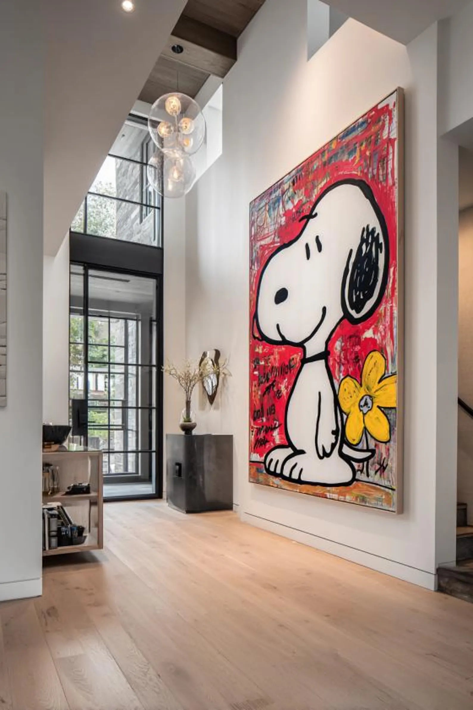 Strukturiertes rotes Graffiti | Snoopy Bloom