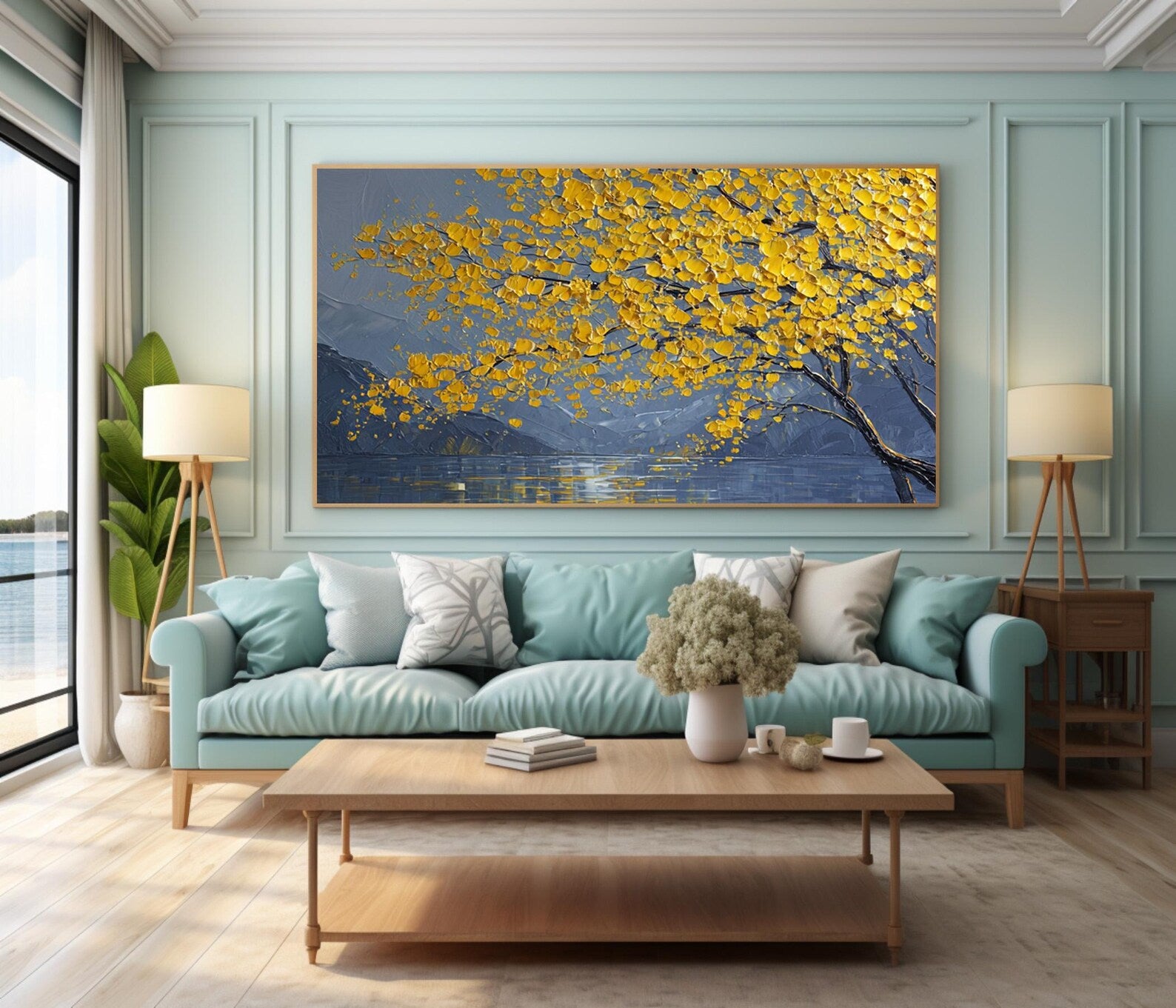 Textured Ginkgo Splendor | Golden Canopy
