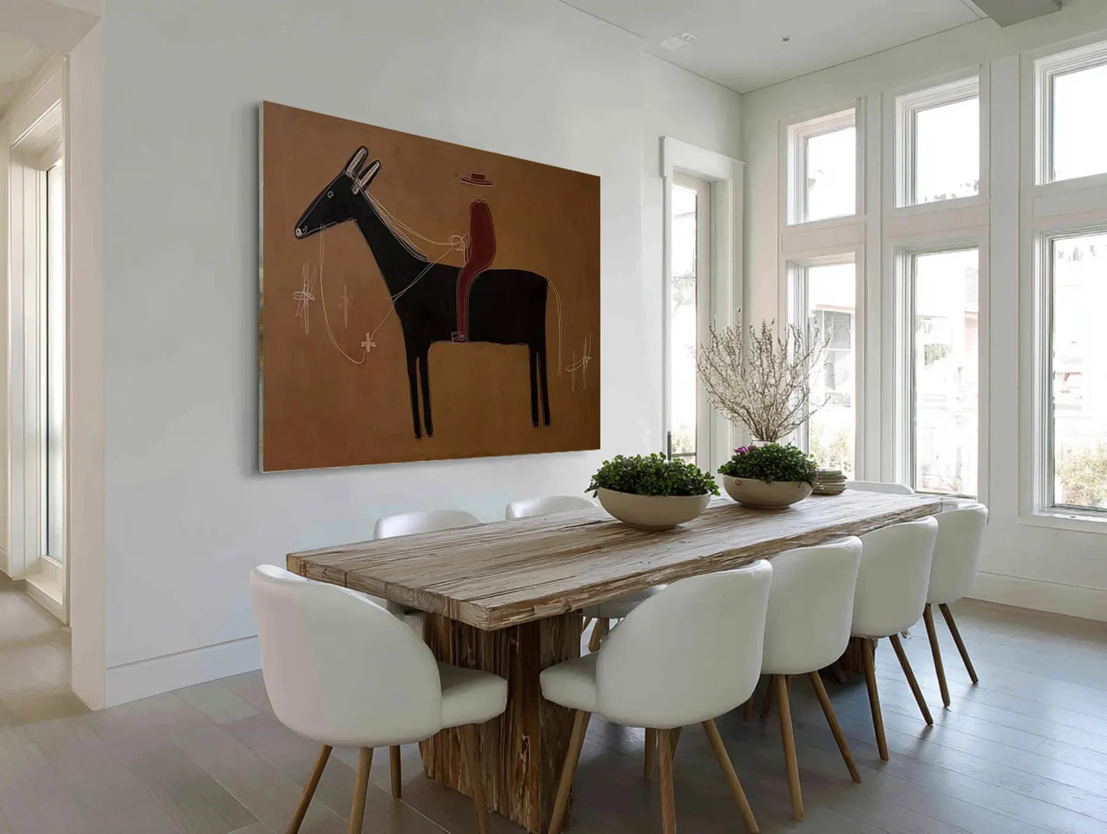 Warm Equestrian Portrait | Black Steed