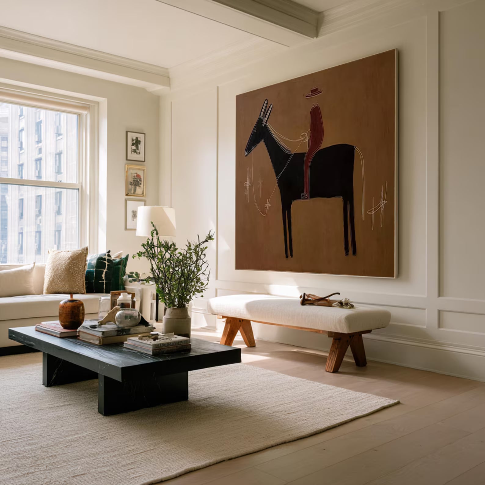 Stylized Equestrian Silhouette | Terracotta Hues