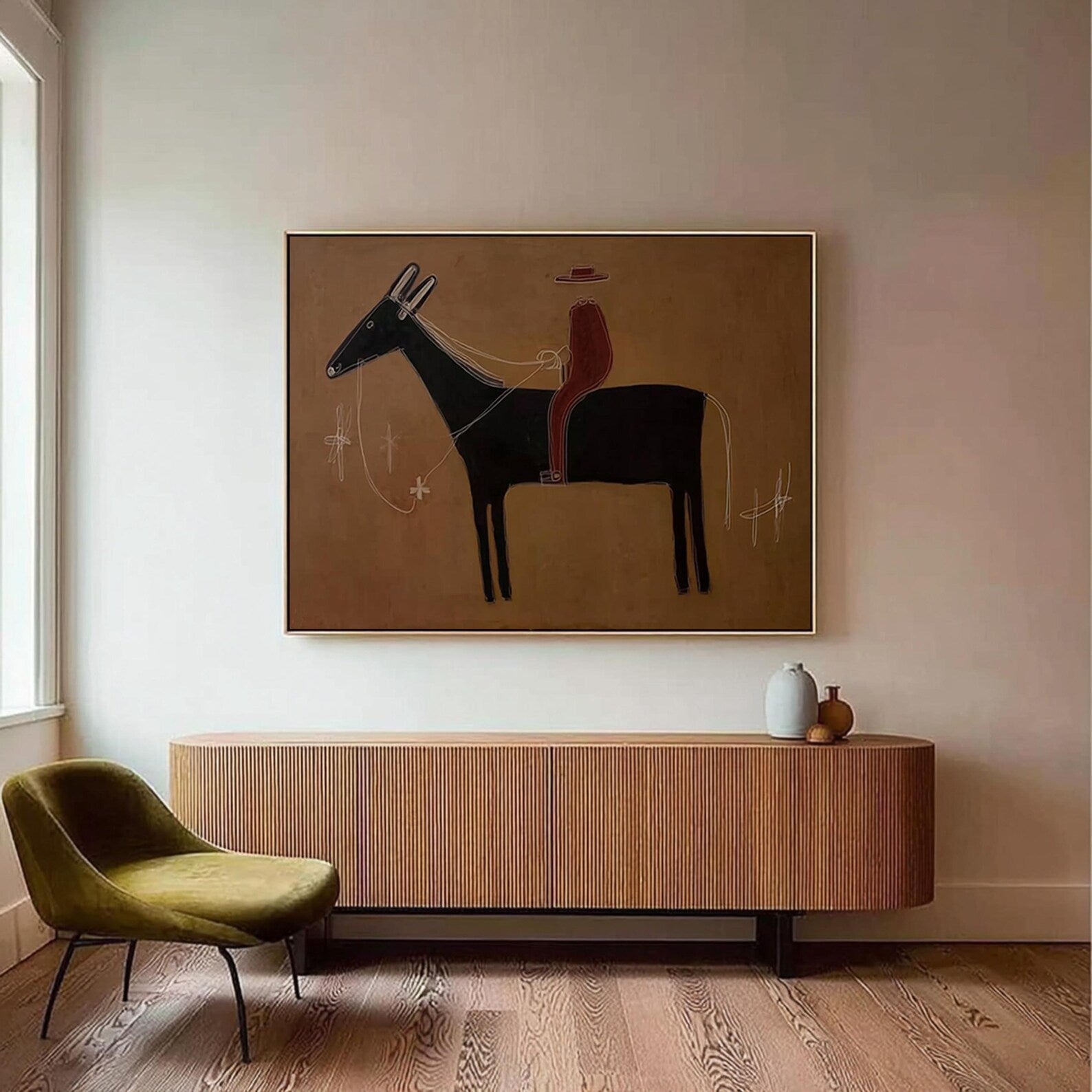 Warm Equestrian Portrait | Black Steed