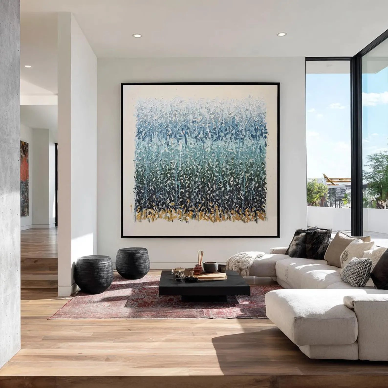 Textured Azure Gradient | Gilded Base