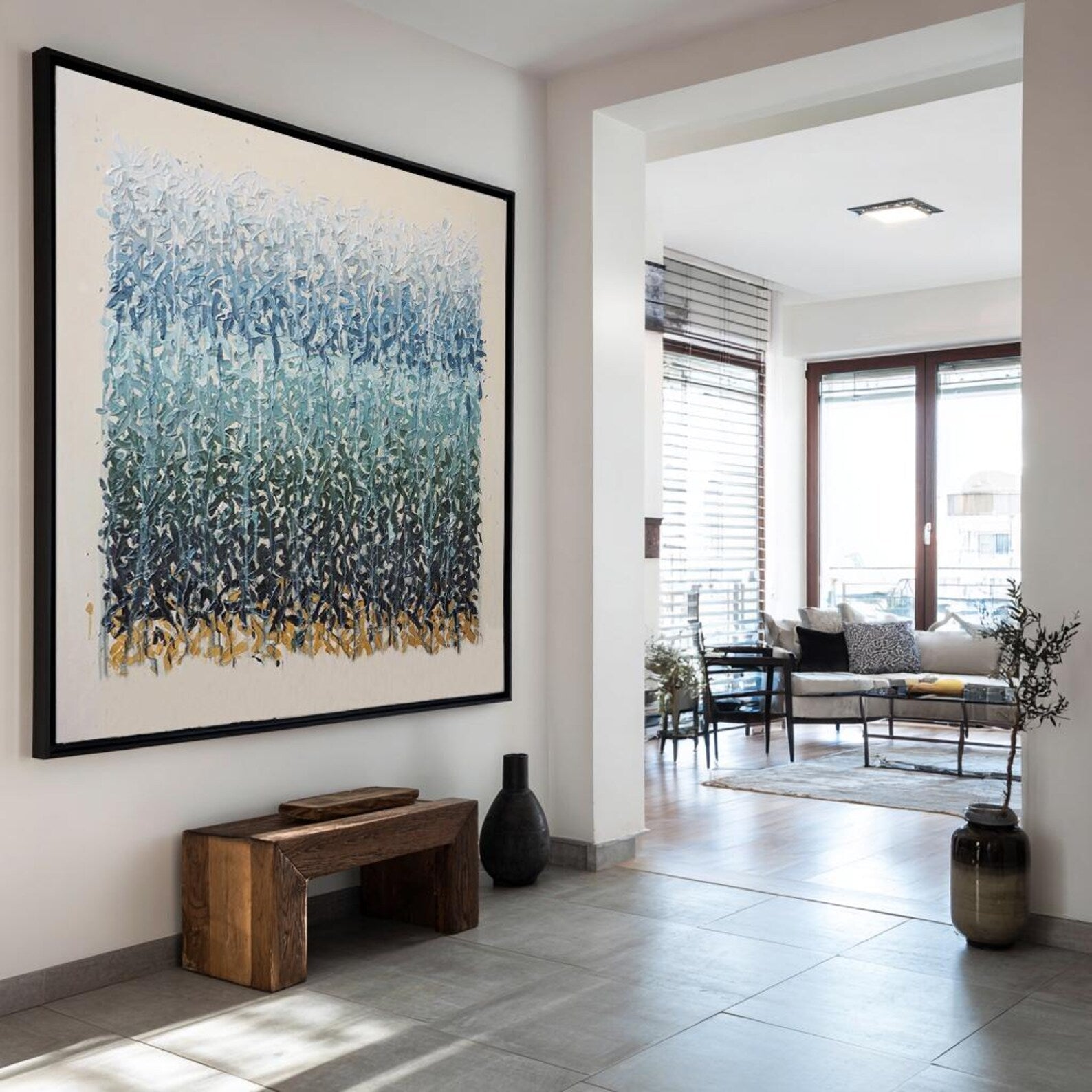 Textured Azure Gradient | Gilded Base