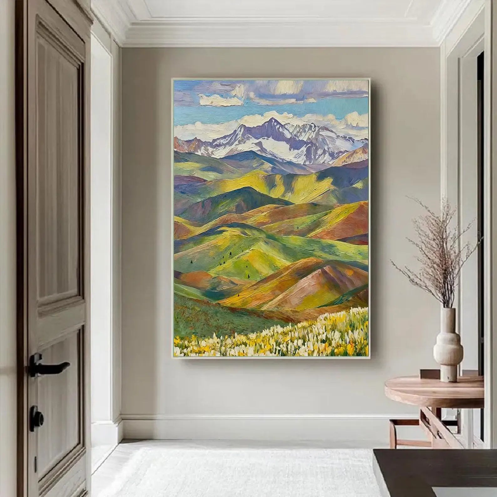 Vibrant Mountain Landscape Art | Bold Vitality