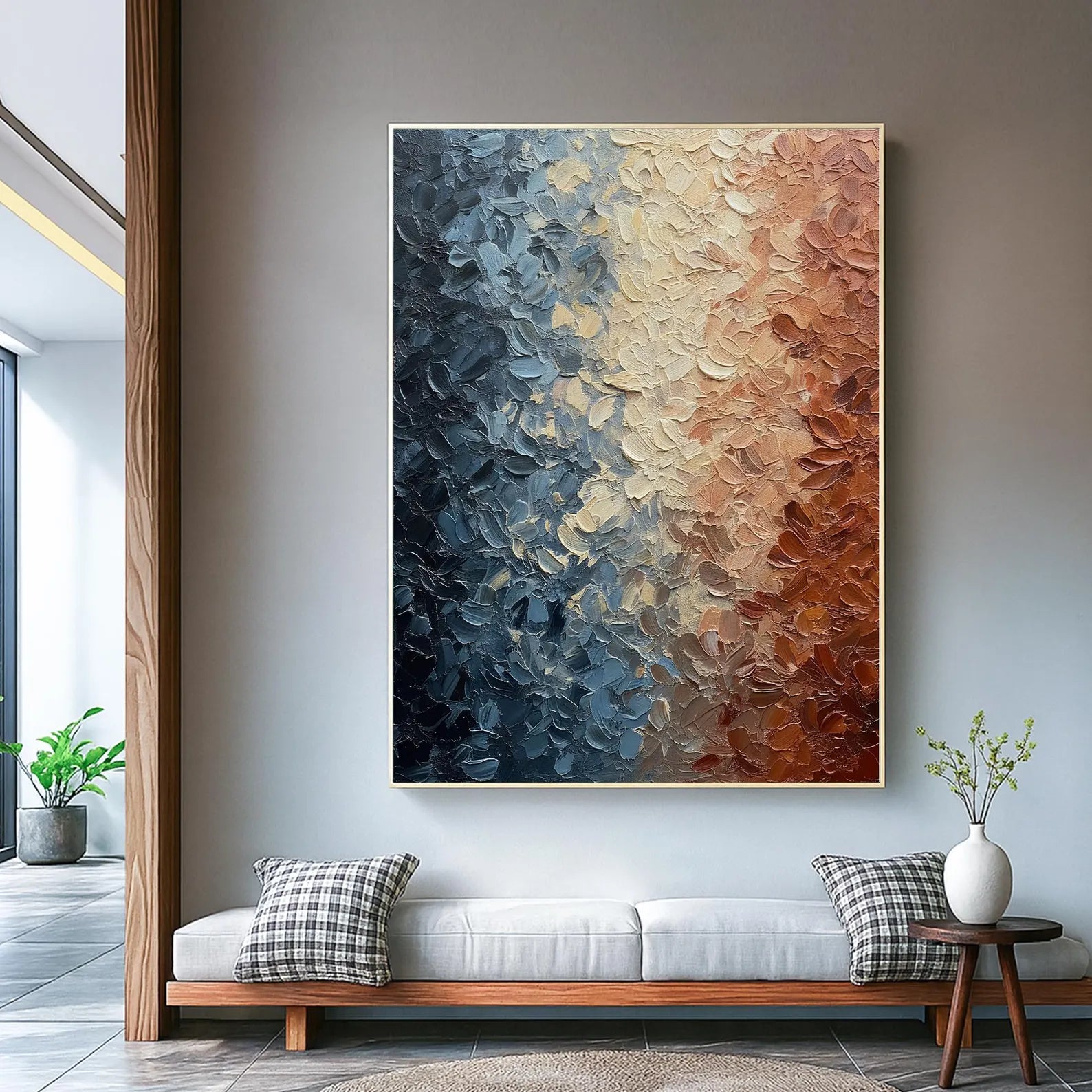 Textured Hue Blend | Navy Rust