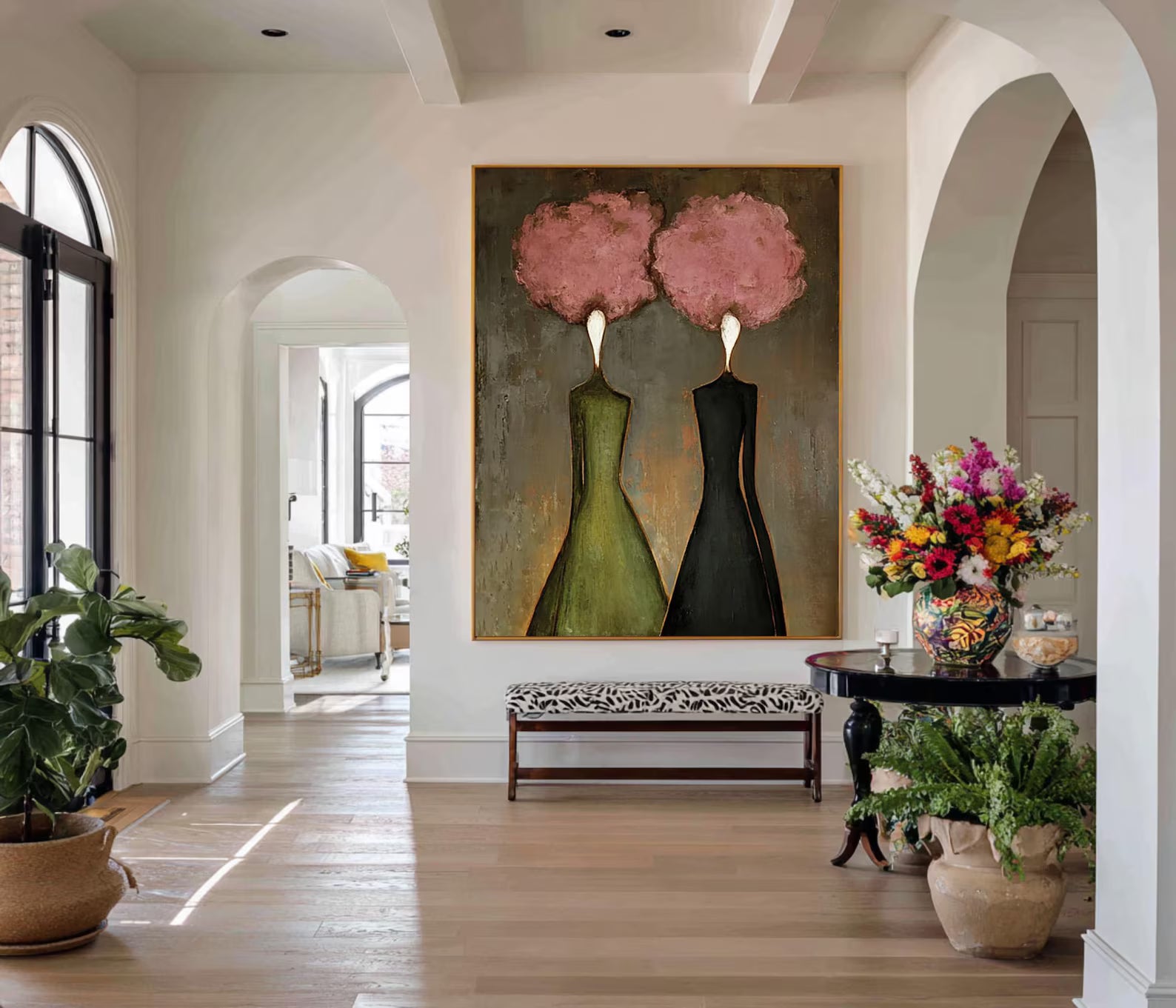 Textured Floral Duality | Pink Duo