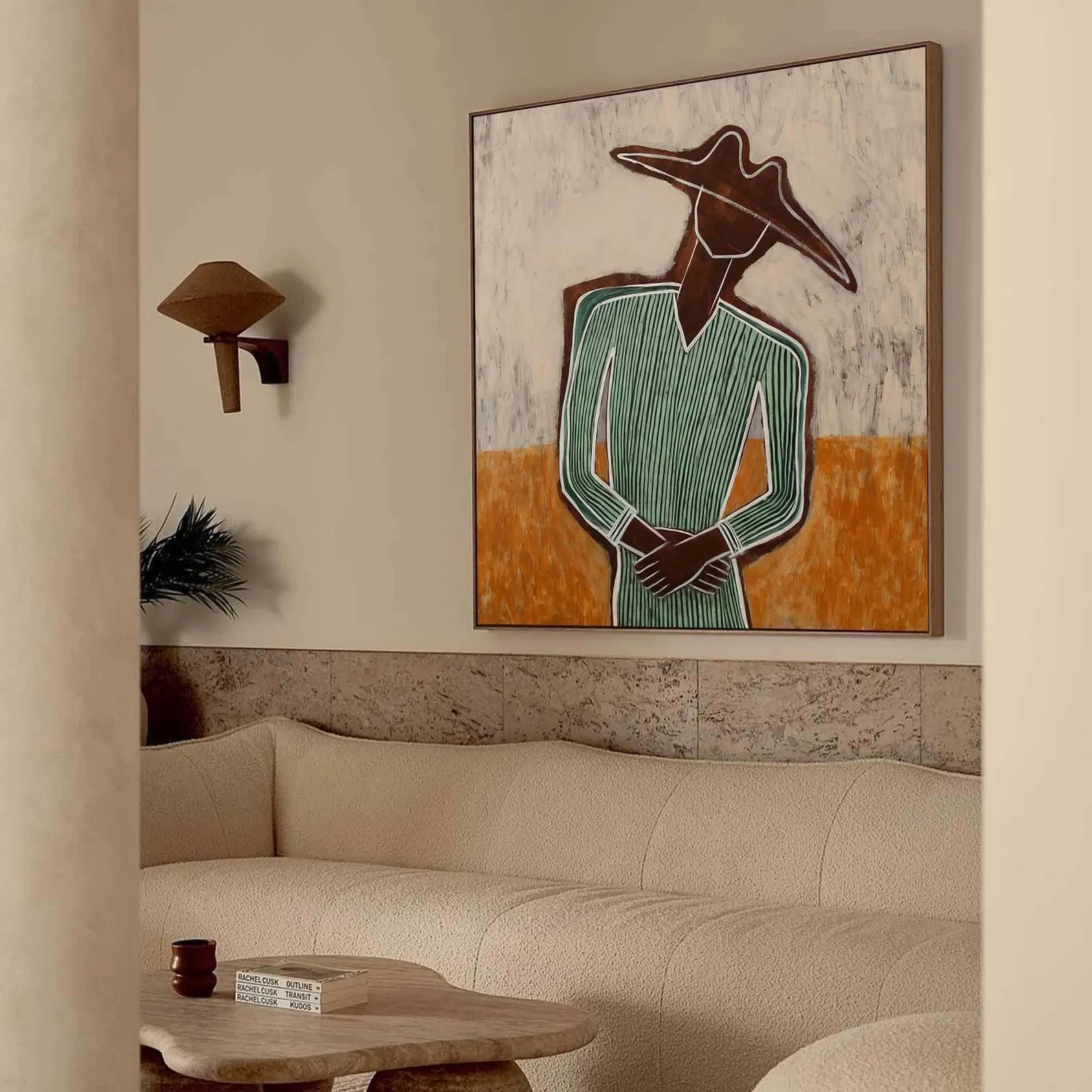 Textured Folk Opulence | Striped Hat