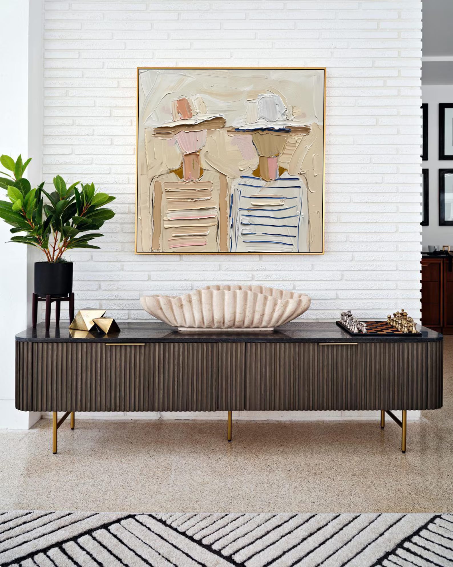 Textured Coastal Companions | Striped Silhouettes