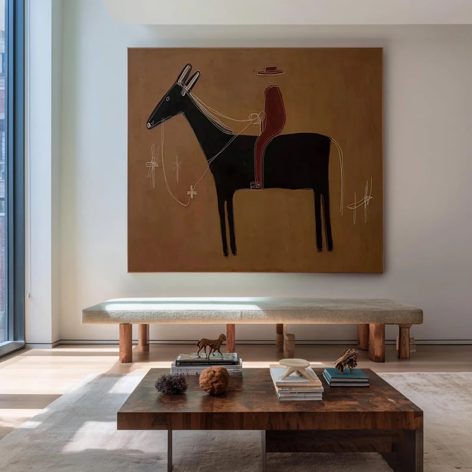 Warm Equestrian Portrait | Black Steed