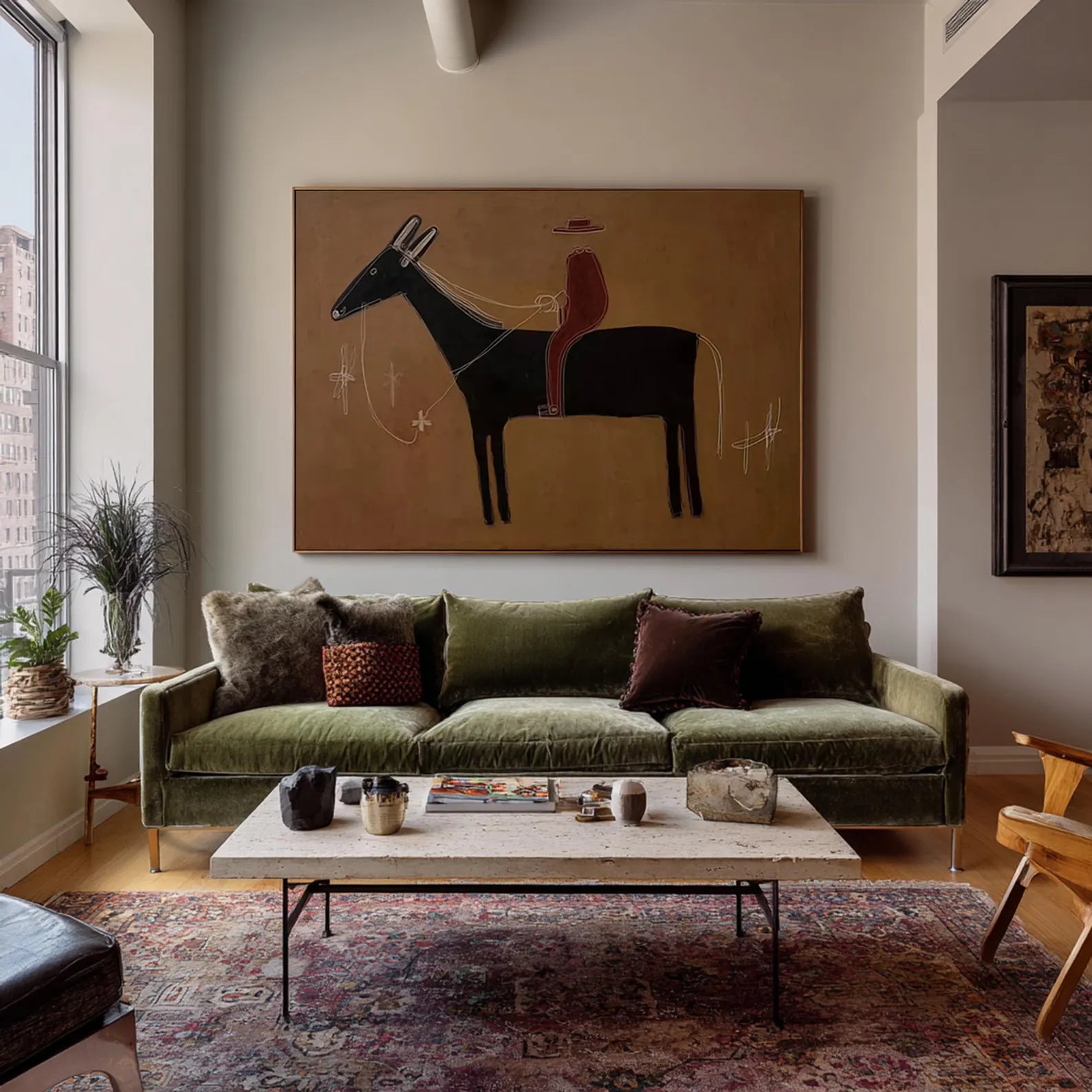 Stylized Equestrian Silhouette | Terracotta Hues