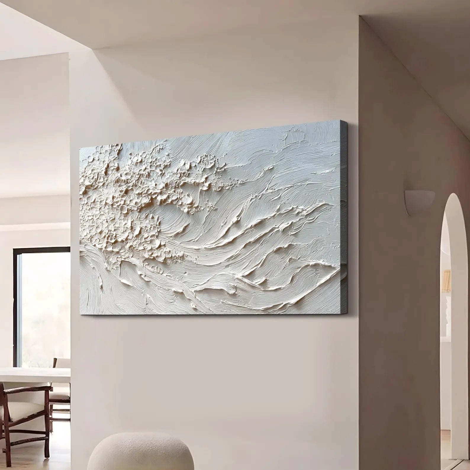 Textured Wave Serenity | Pale Hues