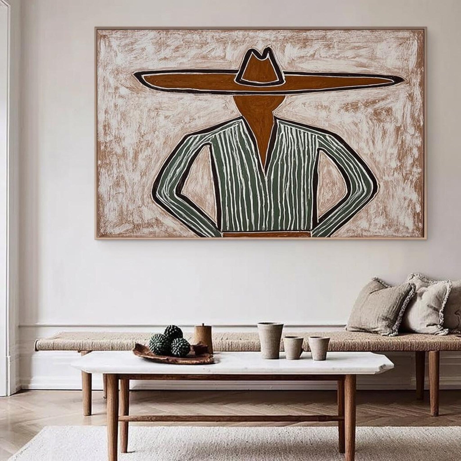 Stylized Figure Minimalism | Earthy Hat