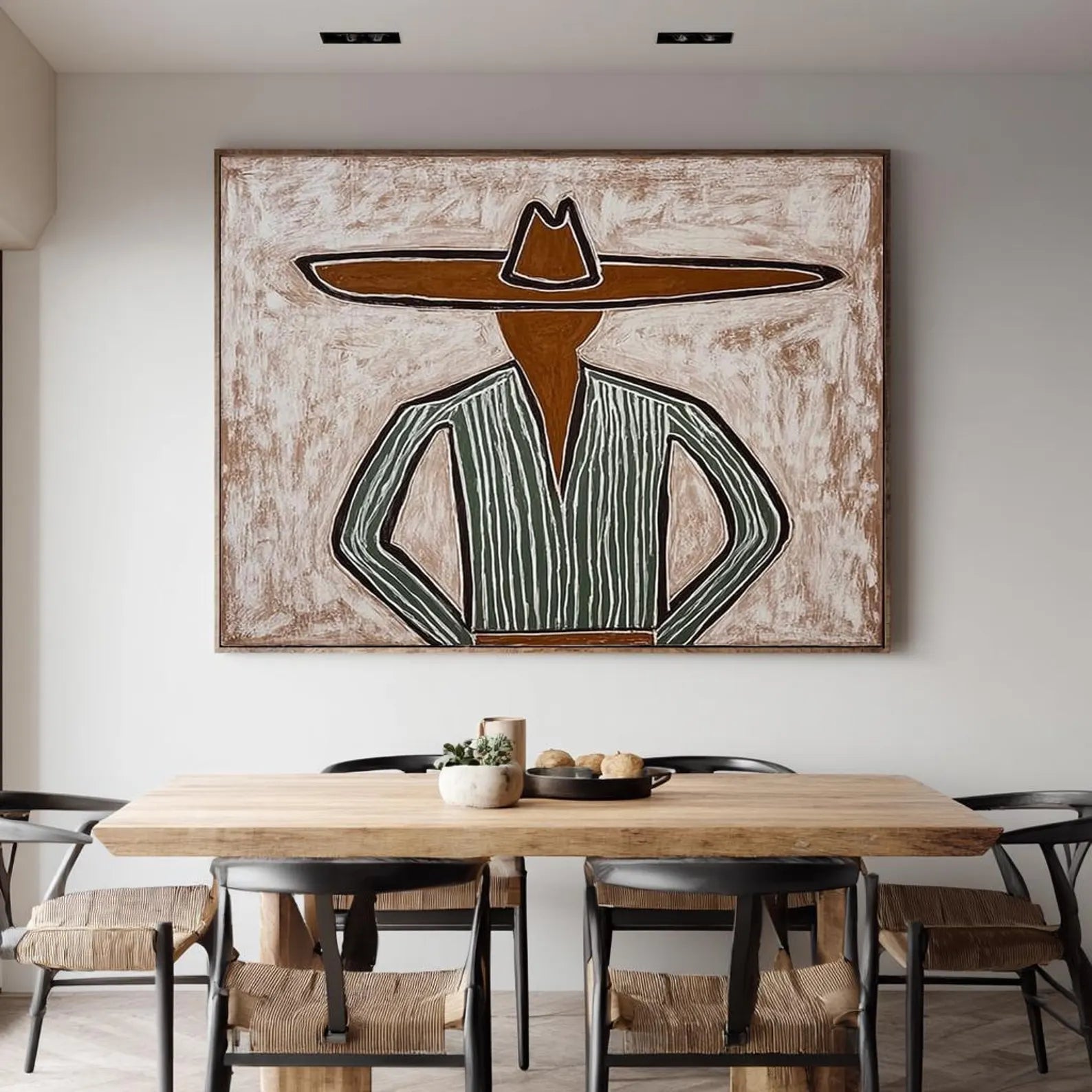 Stylized Figure Minimalism | Earthy Hat