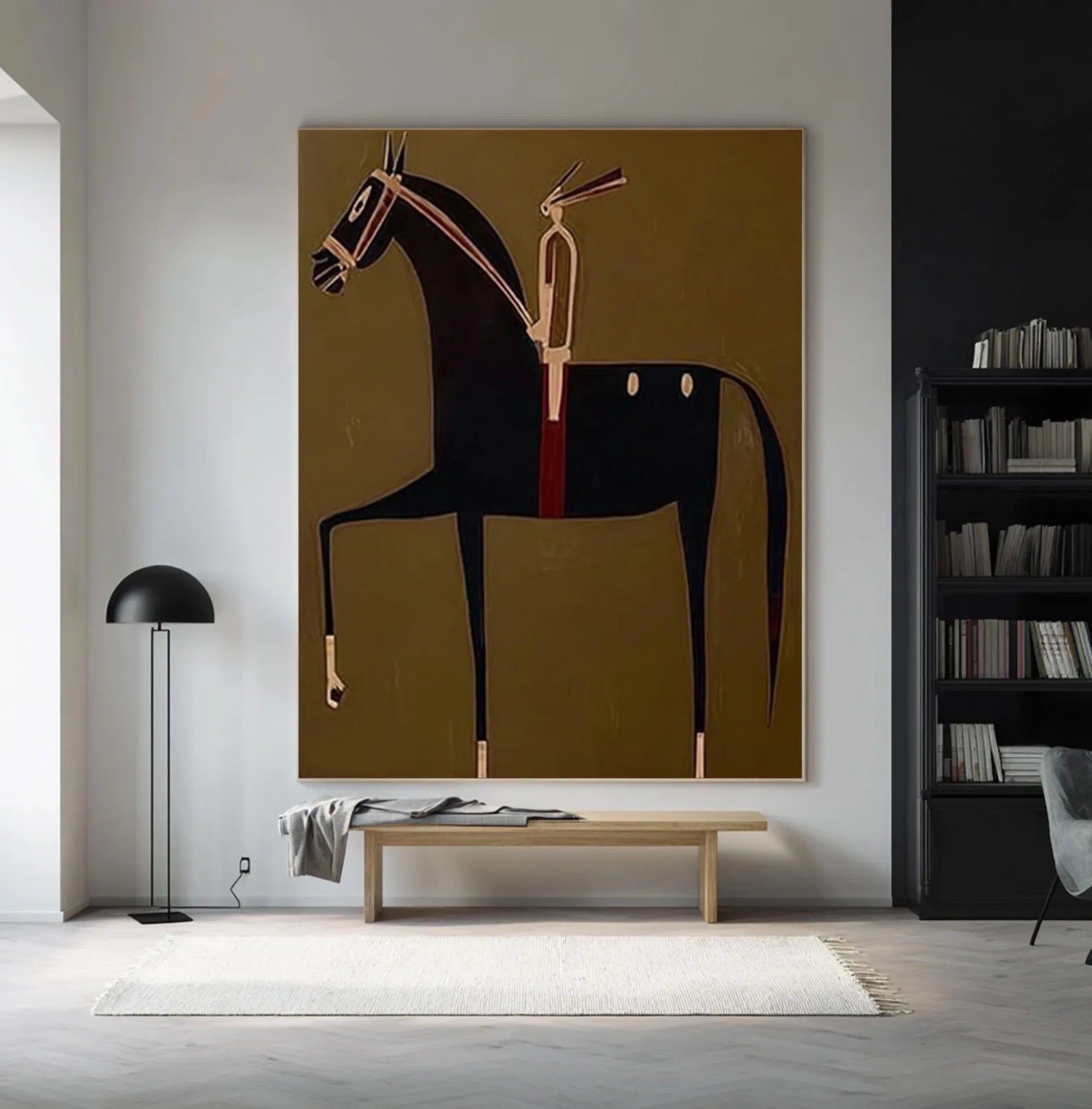 Stylized Equestrian Artistry | Brown Steed