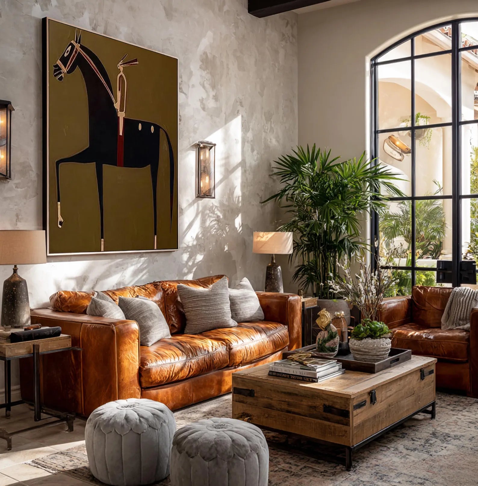 Stylized Equestrian Artistry | Brown Steed