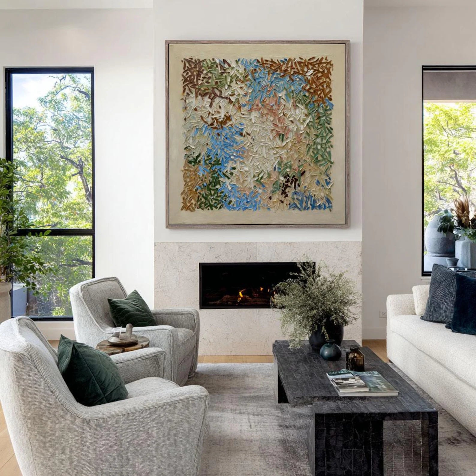 Textured Foliage Opulence | Cerulean Mosaics