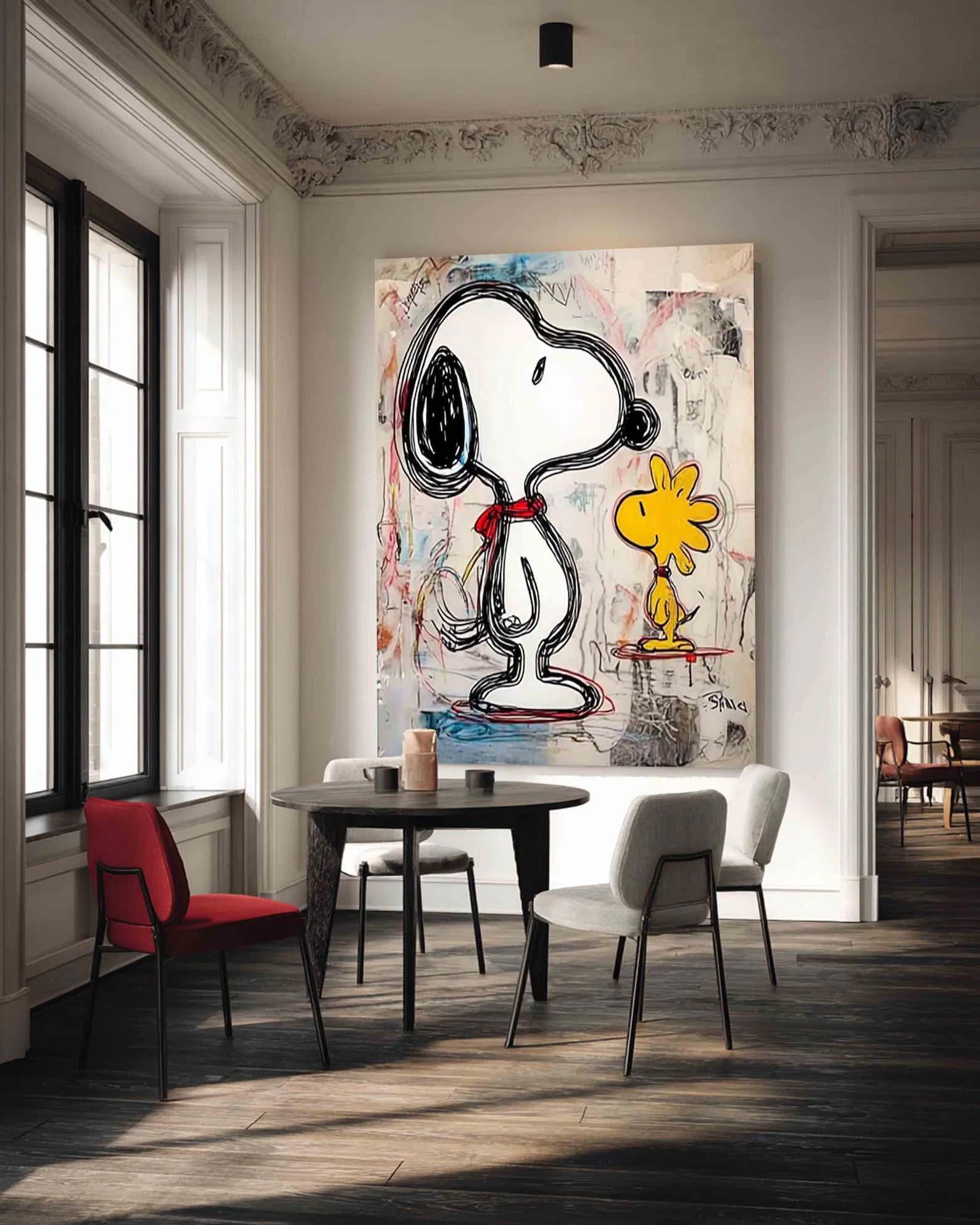 Textured Cartoon Charm | Snoopy Duo