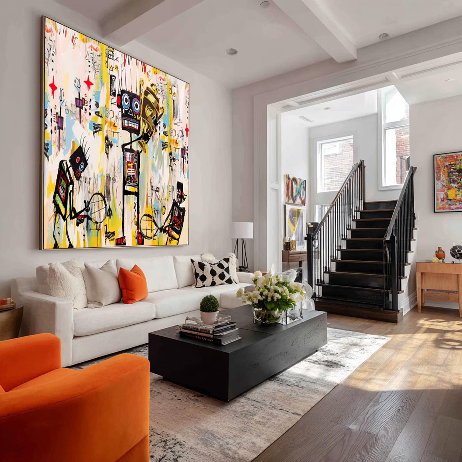 Vibrant Graffiti Ensemble | Robot Figures