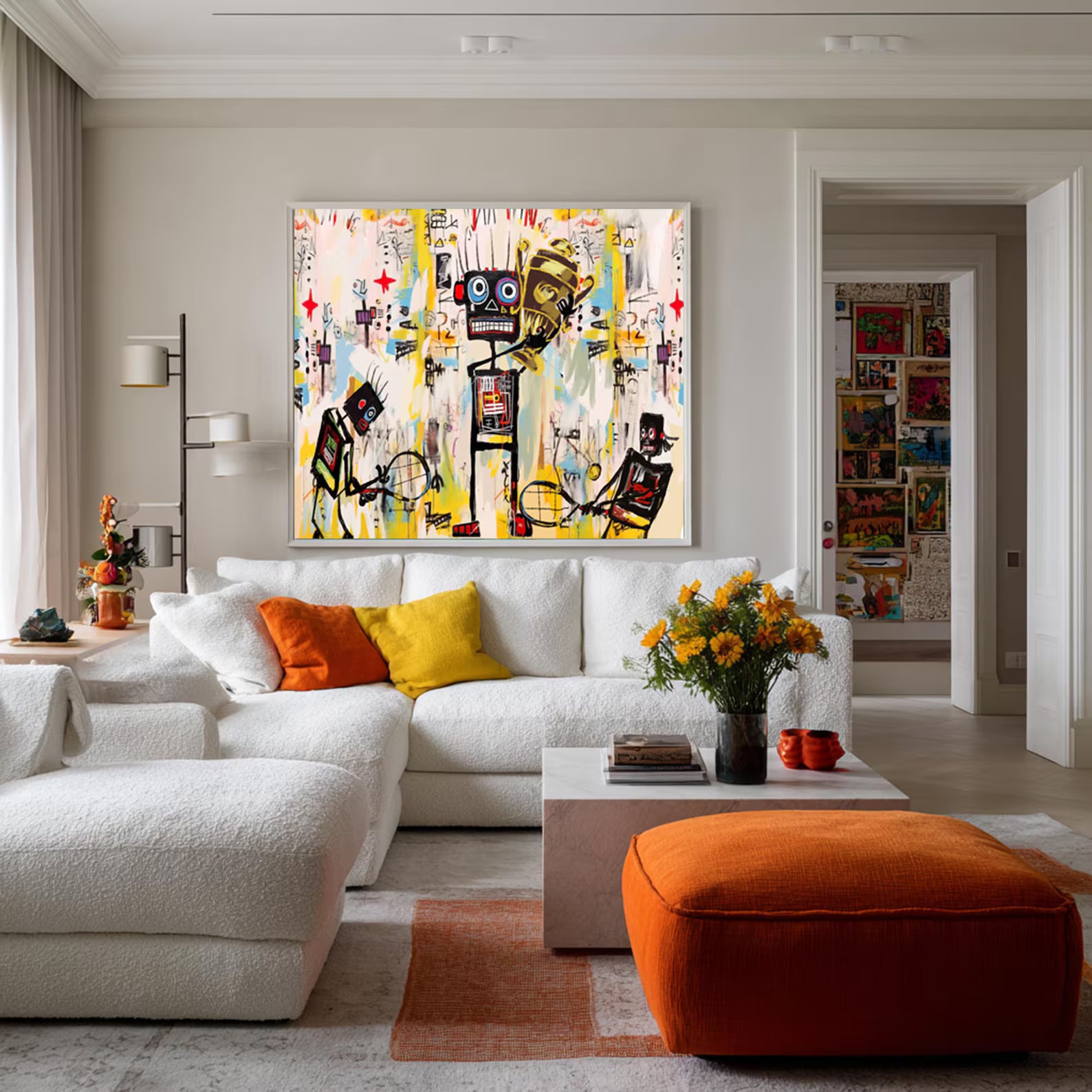 Vibrant Graffiti Ensemble | Robot Figures