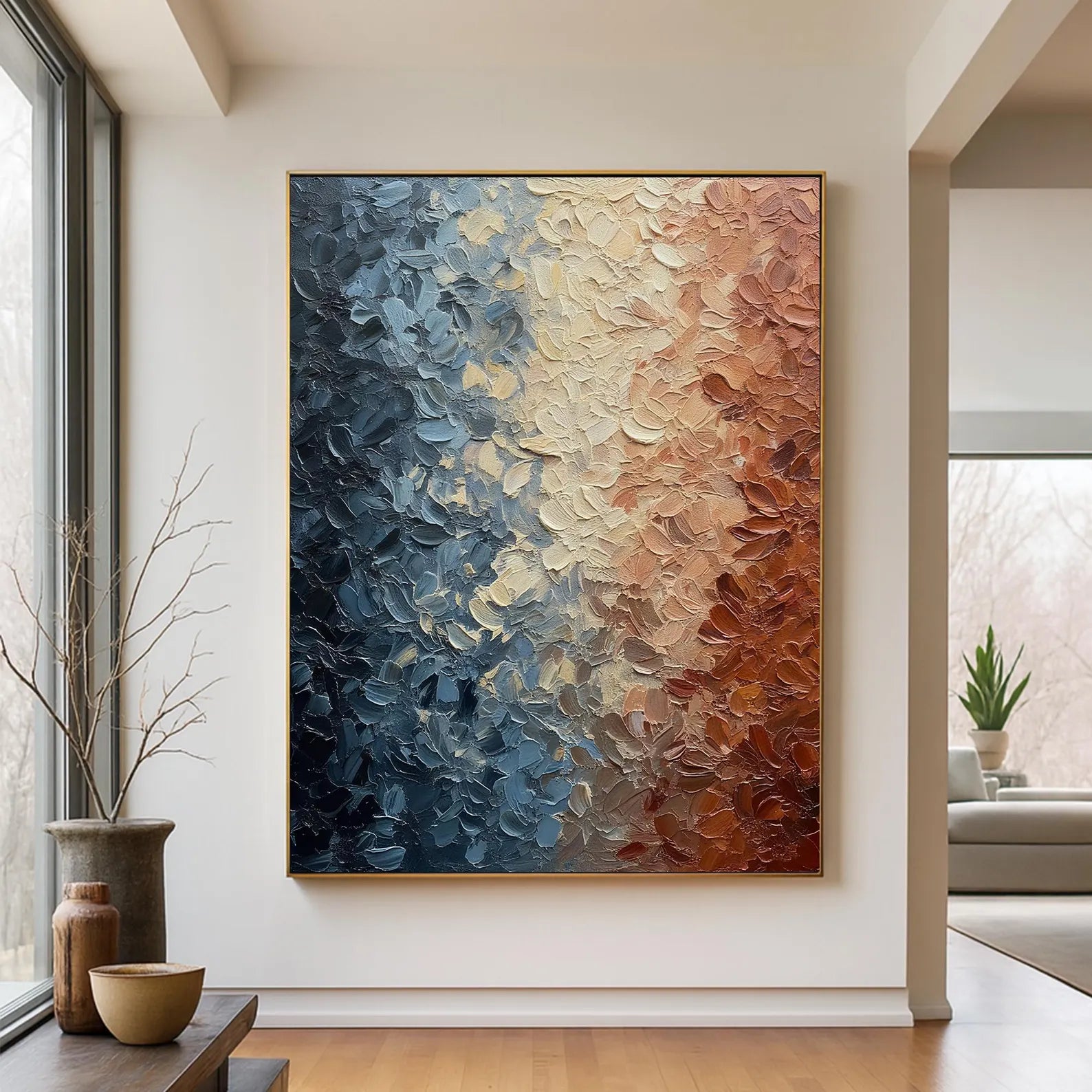 Textured Hue Blend | Navy Rust