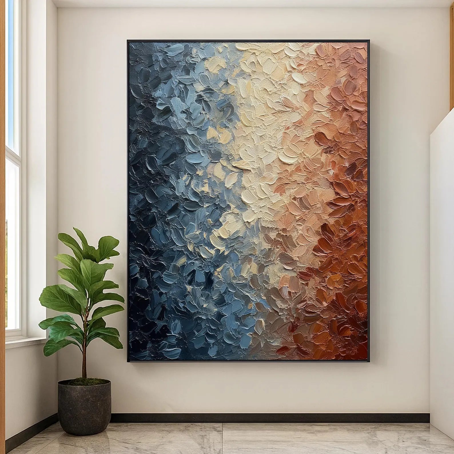 Textured Hue Blend | Navy Rust