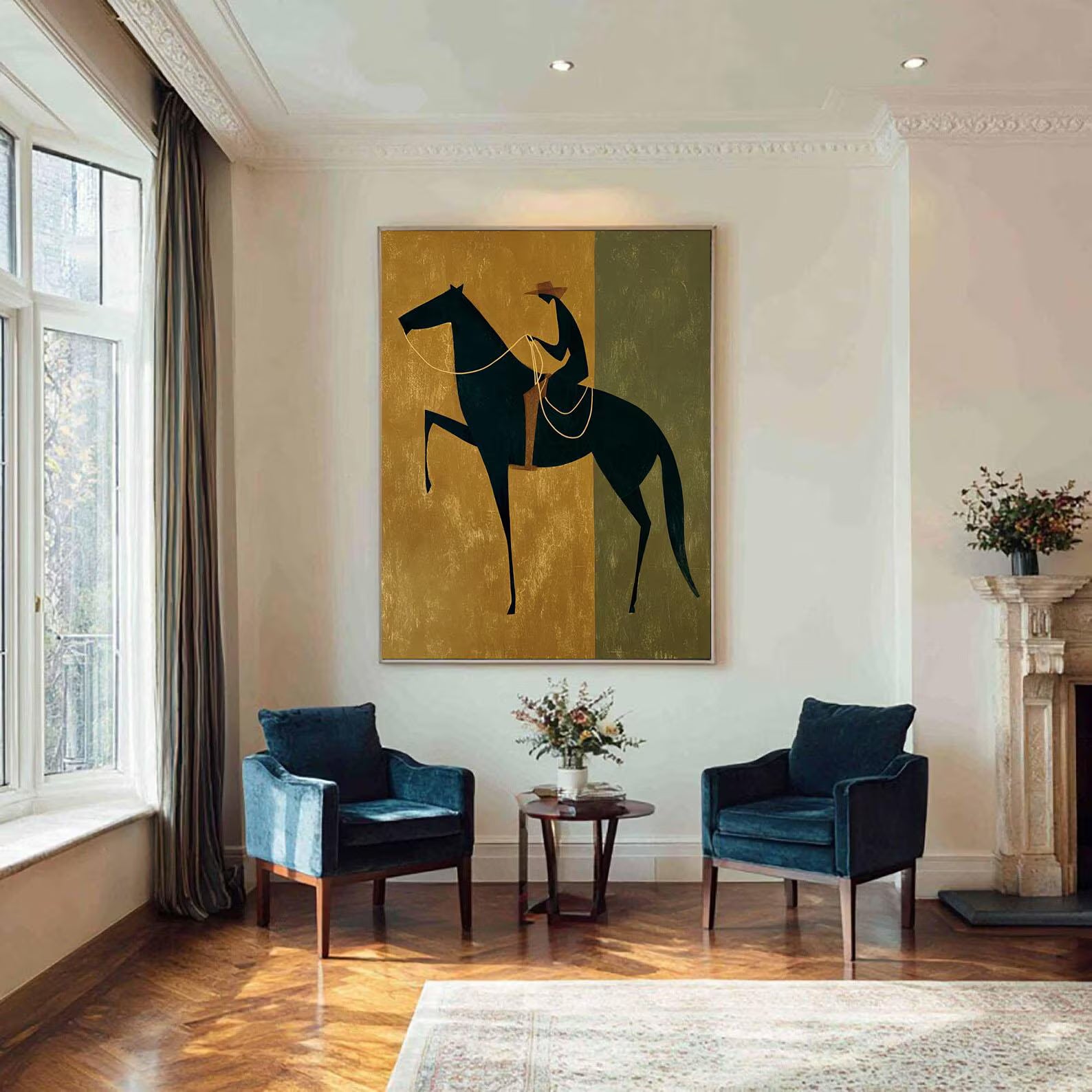 Textured Equine Panache | Gilded Steed