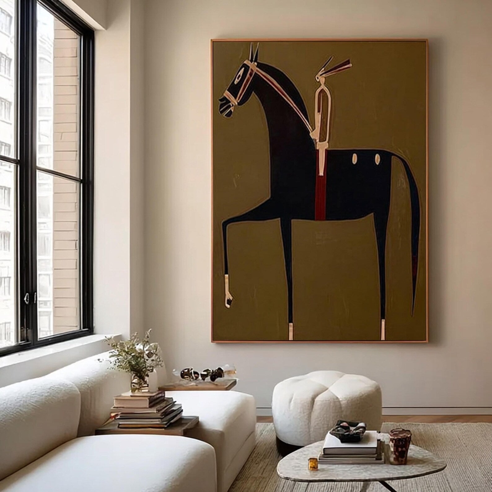 Stylized Equestrian Artistry | Brown Steed