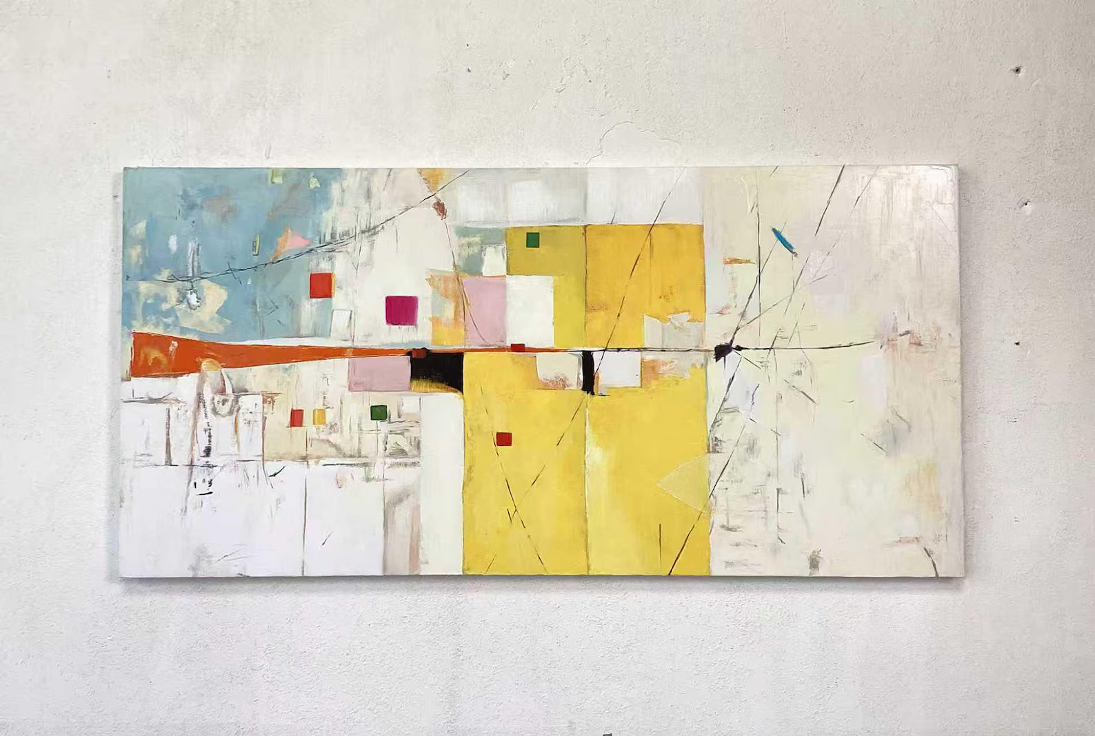 Textured Colorful Geometry | Yellow White